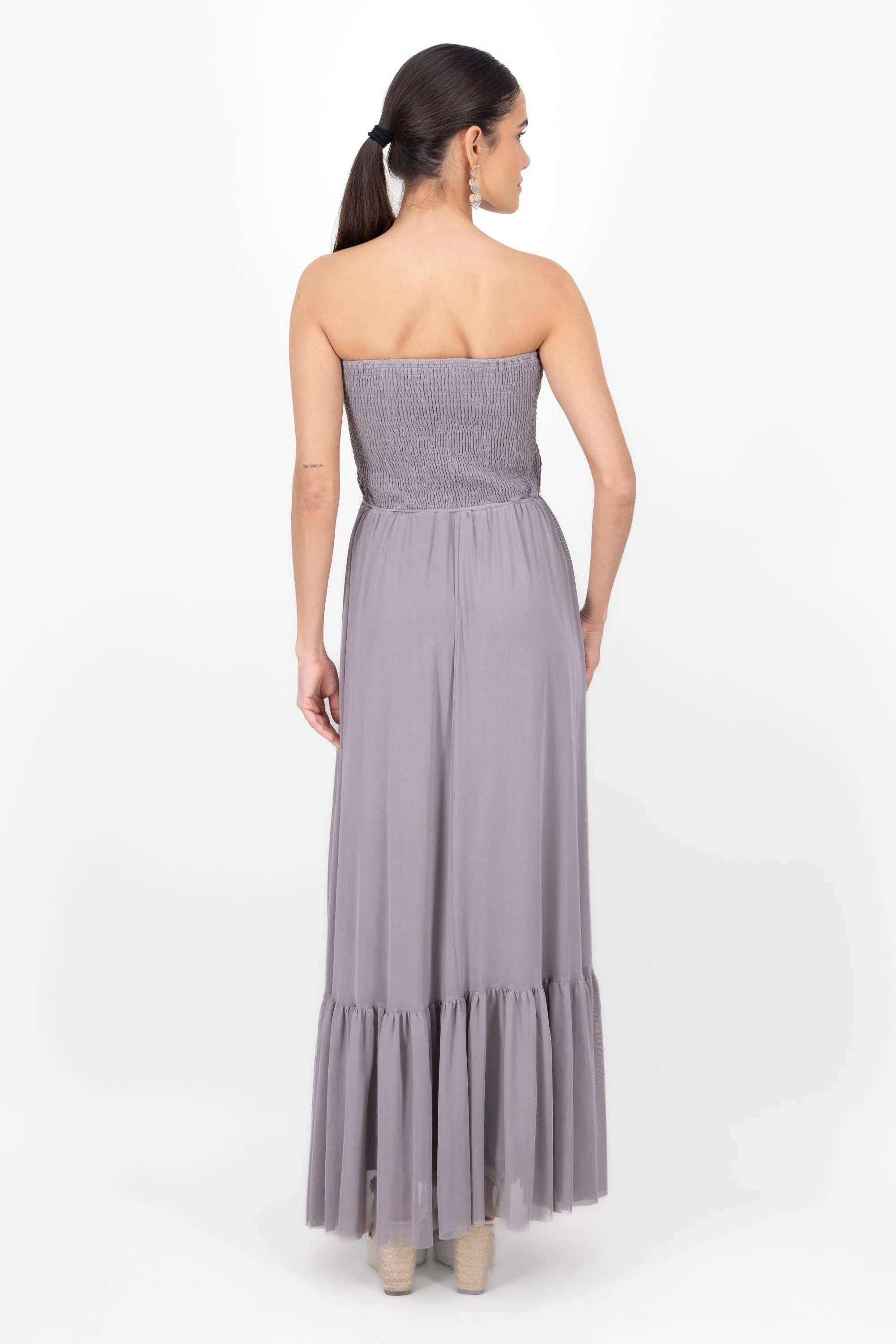 Maxi vestido strapless mesh sold by Shasa product image thumbnail 4