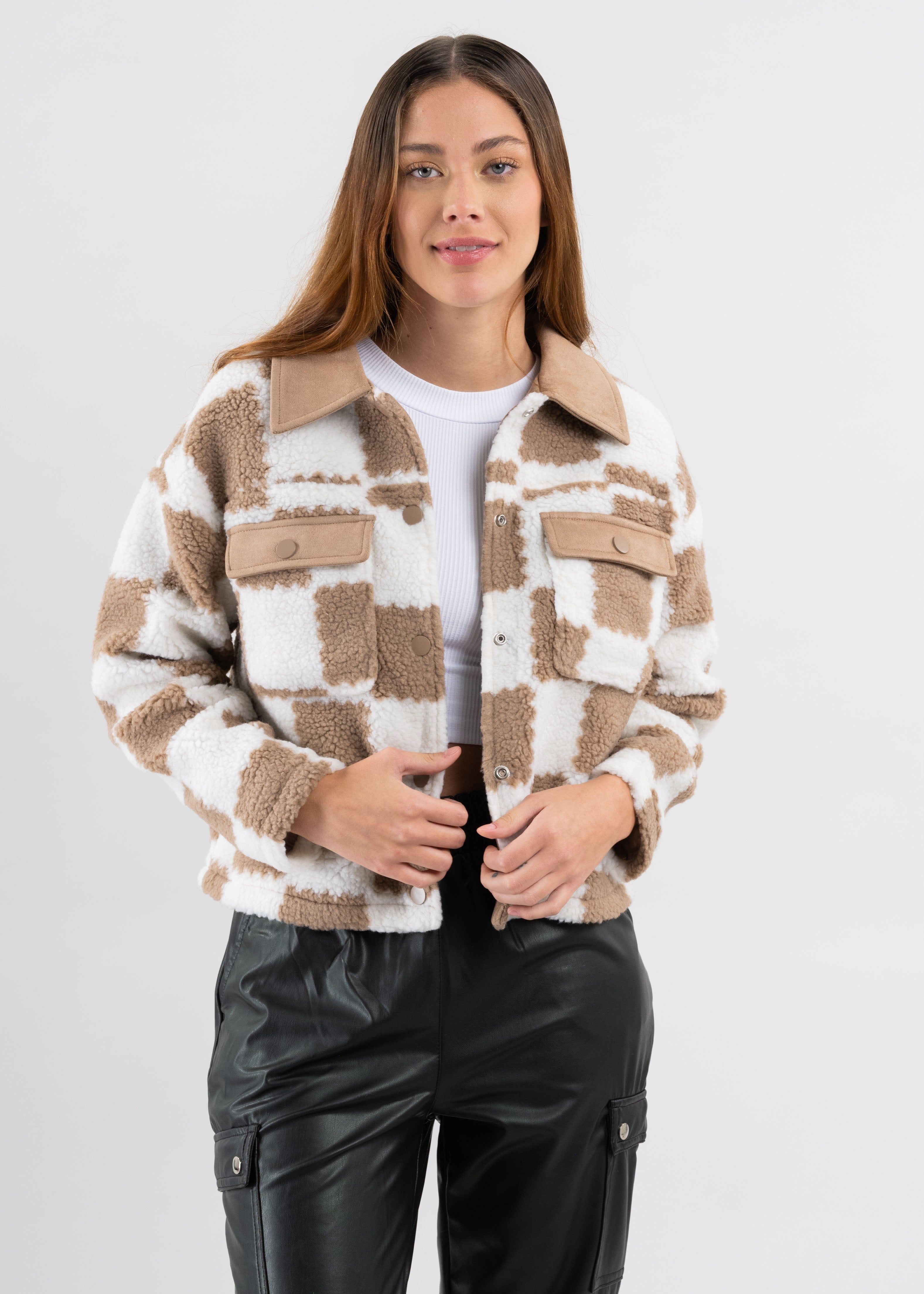 Chamarra peluche cuadros sold by Shasa product image thumbnail 3