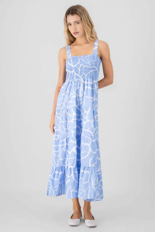 Maxi vestido smock estampado sold by Shasa