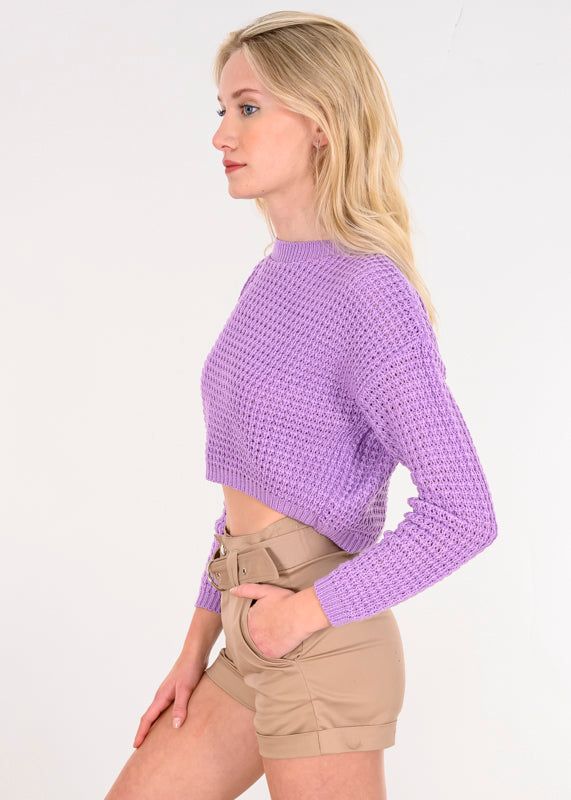 Suéter crop liso punto sold by Shasa product image thumbnail 3