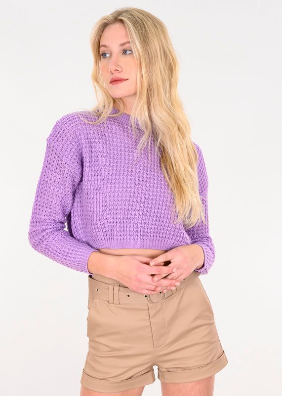 Suéter crop liso punto sold by Shasa product image thumbnail 2