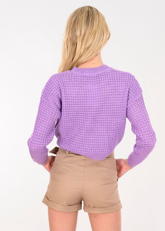 Suéter crop liso punto sold by Shasa product image thumbnail 4