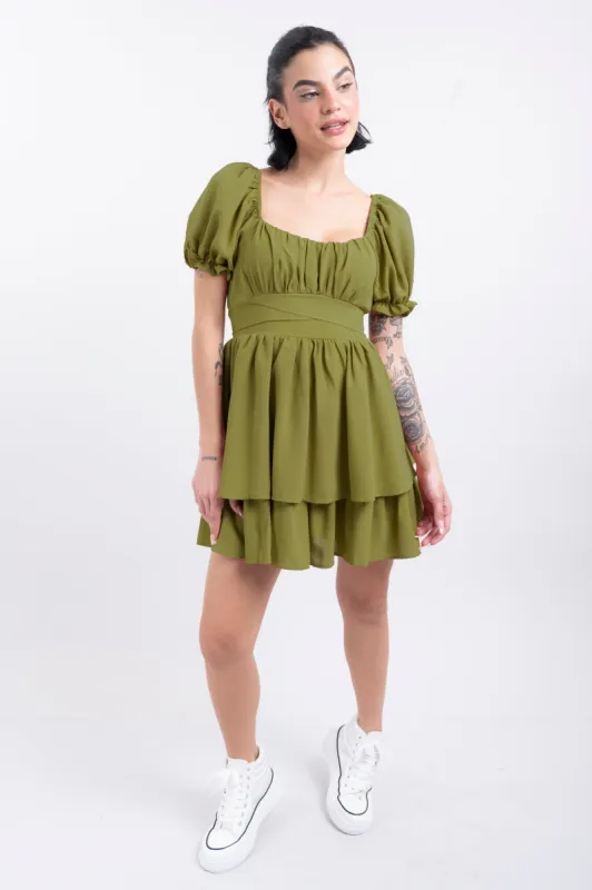 Vestido Mini Capas Moño sold by Shasa