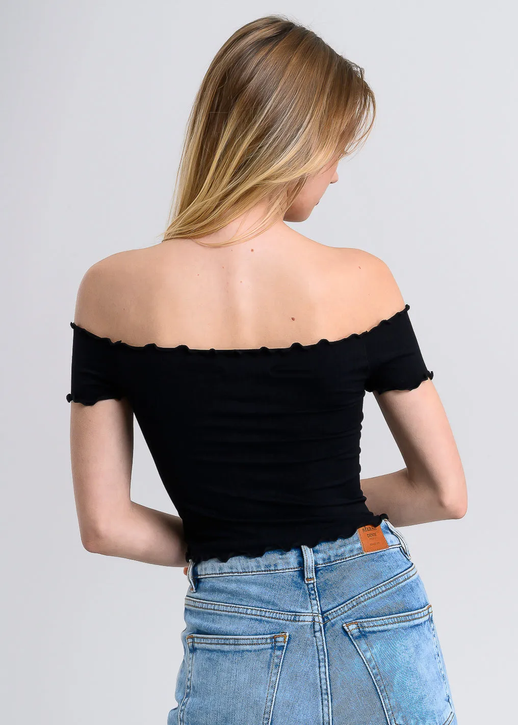 Top acanalado hombros descubiertos sold by Shasa product image thumbnail 4