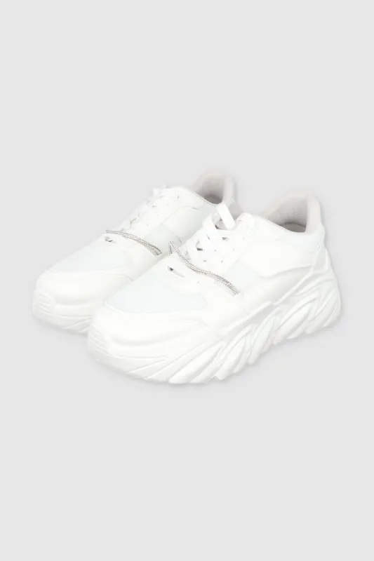 Tenis chunky tira brillos sold by Shasa