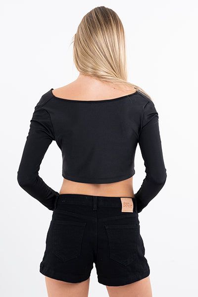 Top escote drapeado manga larga sold by Shasa product image thumbnail 4