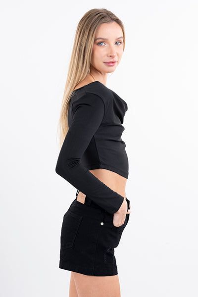 Top escote drapeado manga larga sold by Shasa product image thumbnail 3