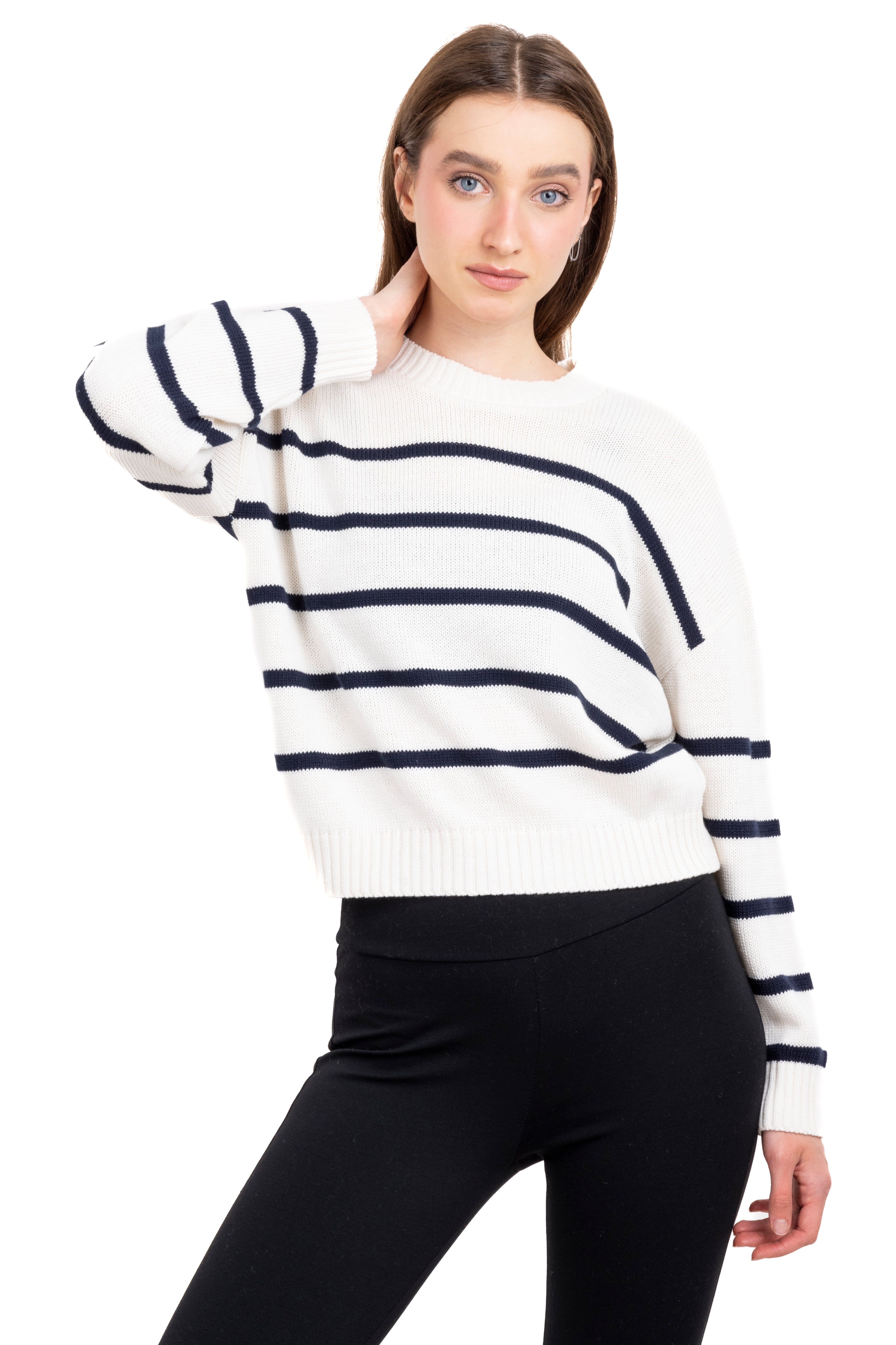 Suéter tejido rayas bicolor sold by Shasa