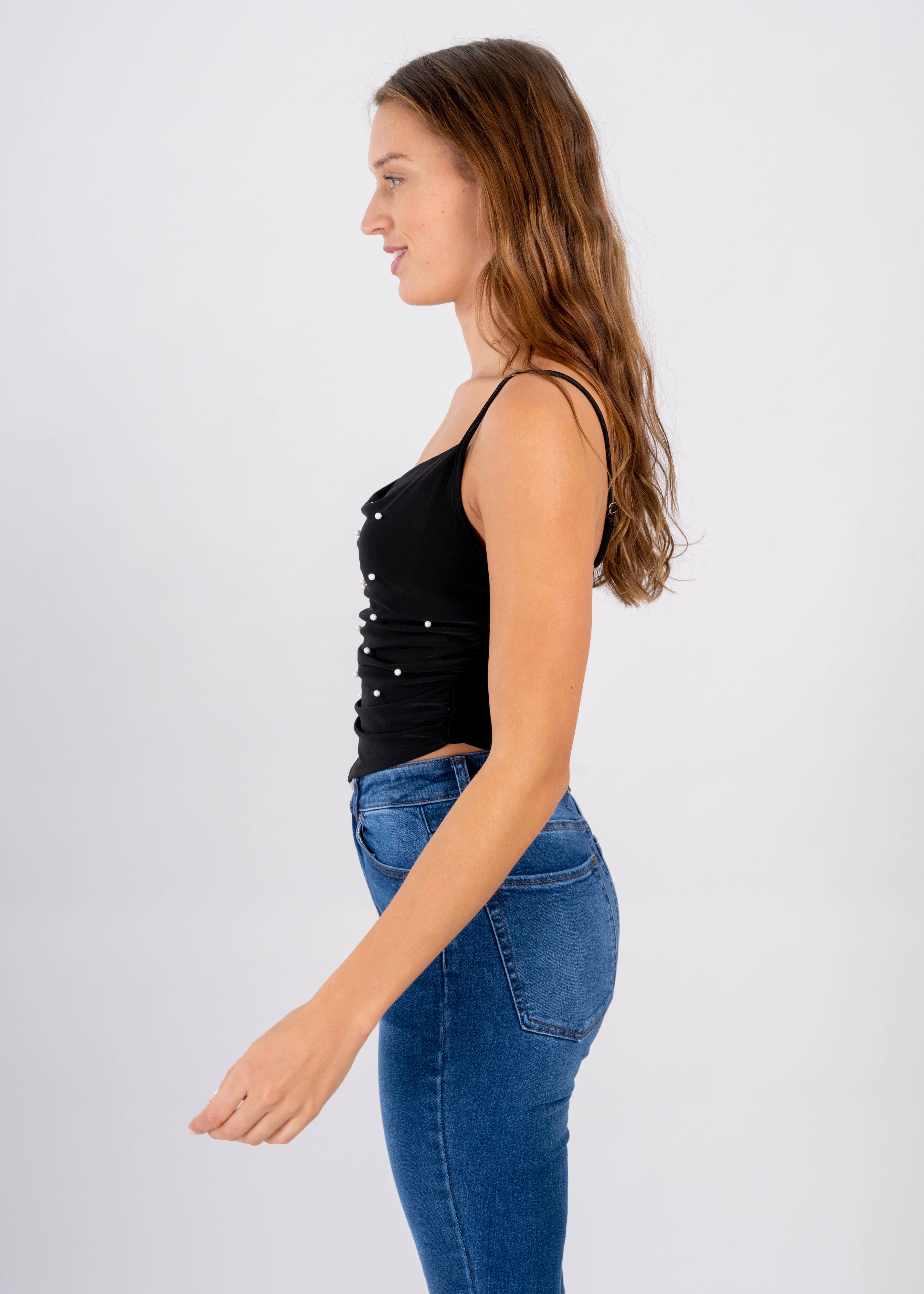 Top crop tirantes perlas sold by Shasa product image thumbnail 3