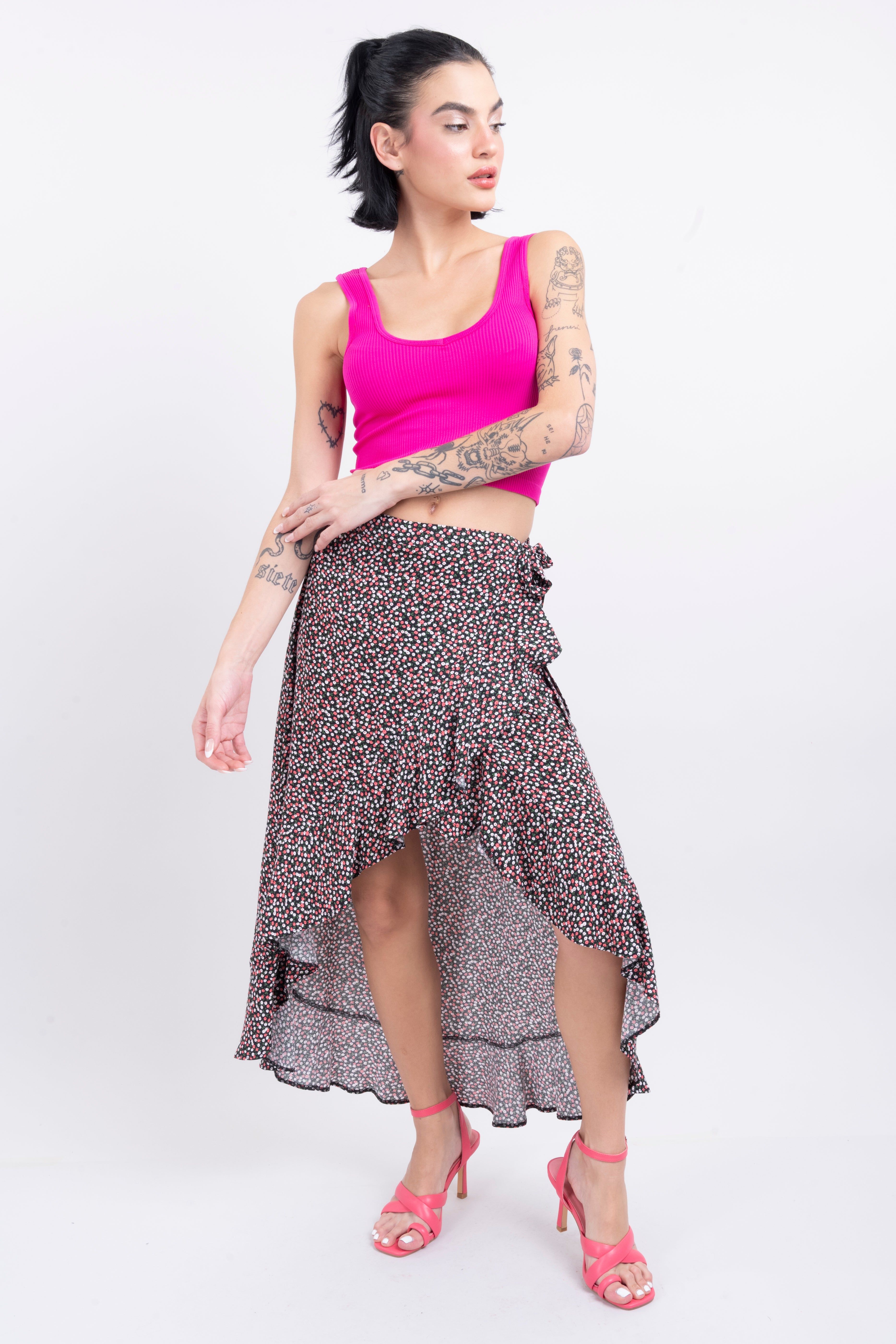 Falda midi estampado flores sold by Shasa product image thumbnail 2
