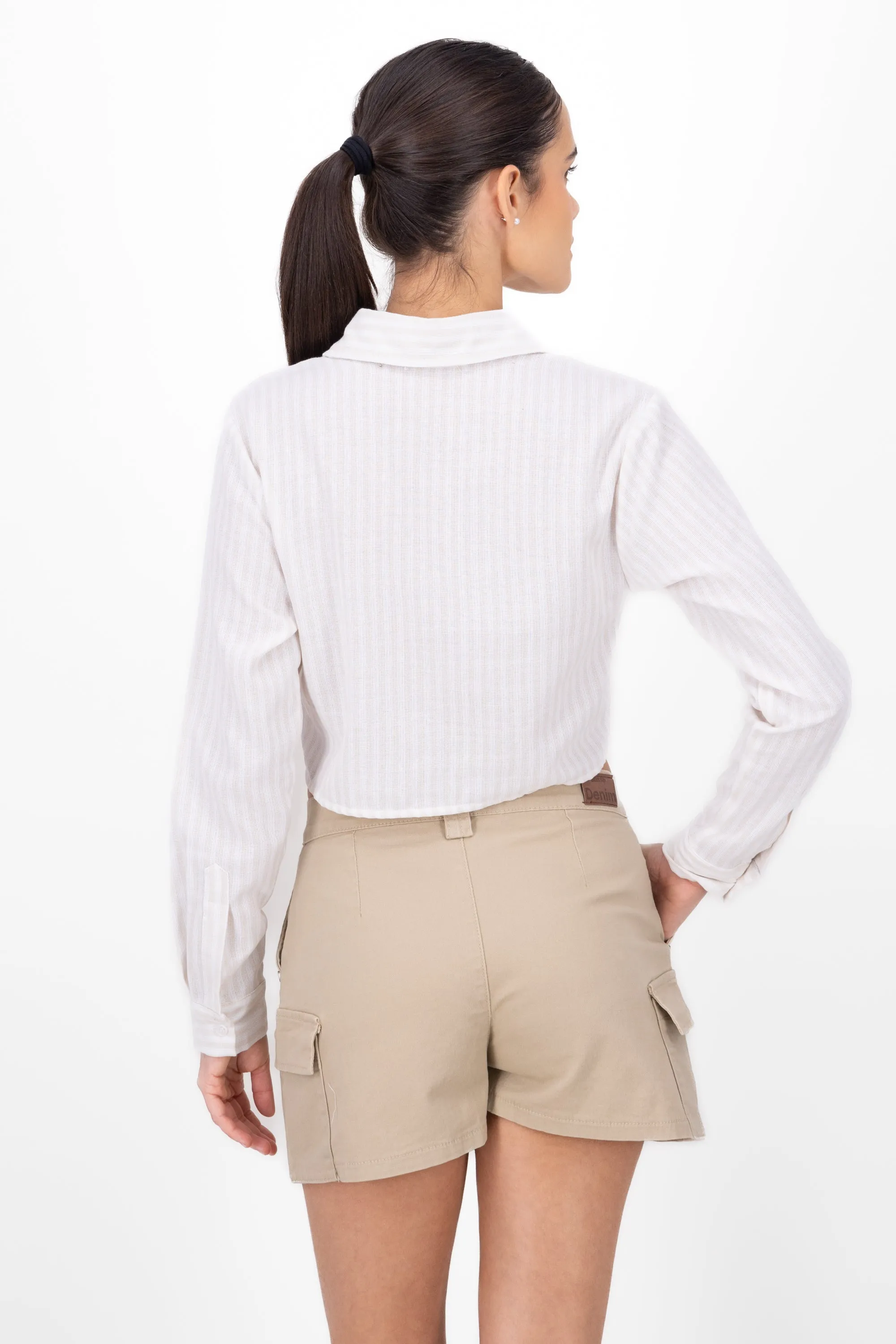 Camisa crop rayas sold by Shasa product image thumbnail 4