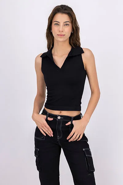 Top Acanalado Cuello Polo sold by Shasa product image thumbnail 2