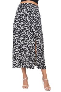 Falda midi flores abertura sold by Shasa