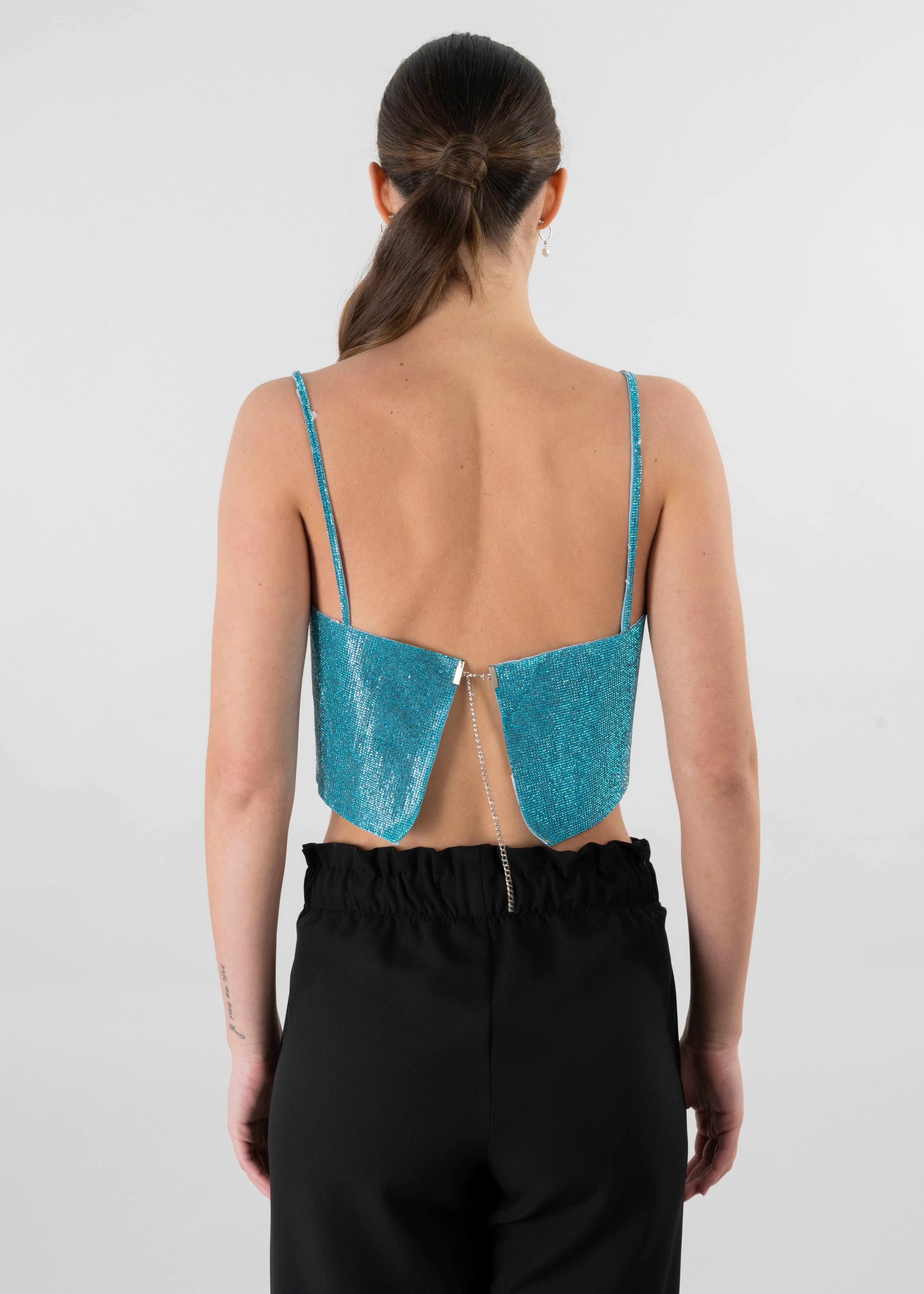 Top crop brillos tirantes sold by Shasa product image thumbnail 4