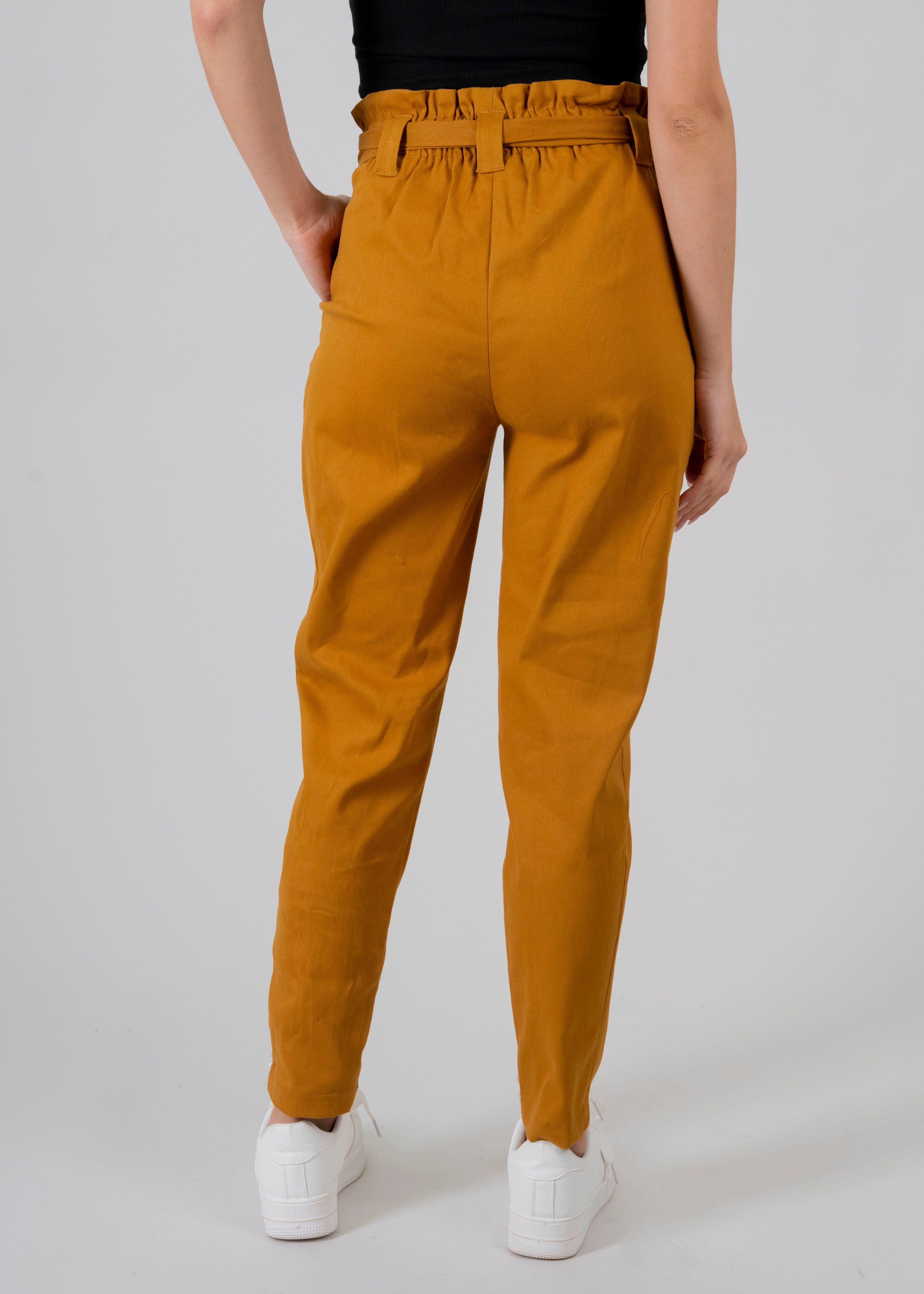 Pantalón paper bag cintura alta cinturón sold by Shasa product image thumbnail 4