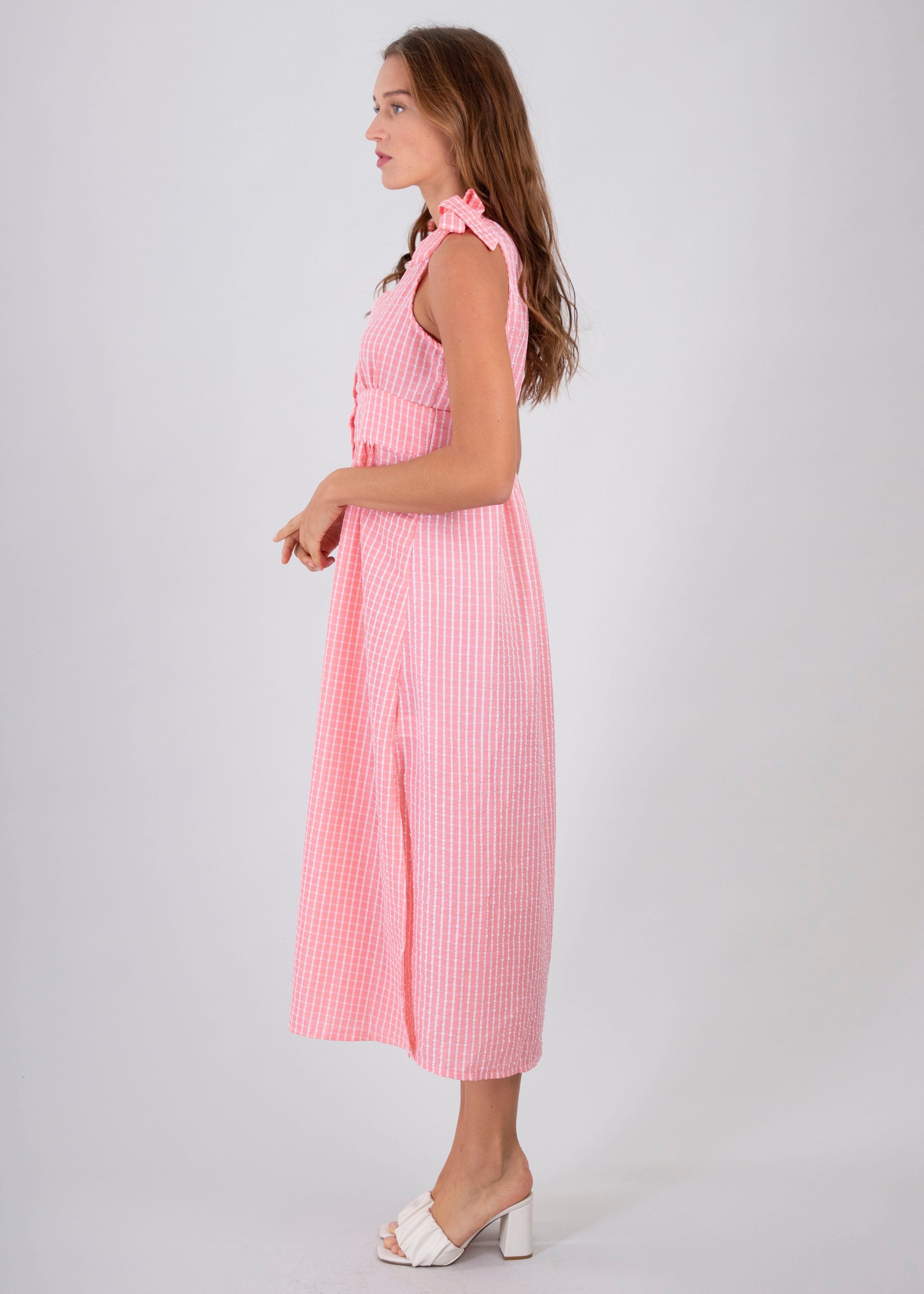 Vestido midi cuadros botones sold by Shasa product image thumbnail 3