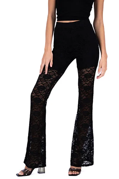 Pantalón flared encaje sold by Shasa