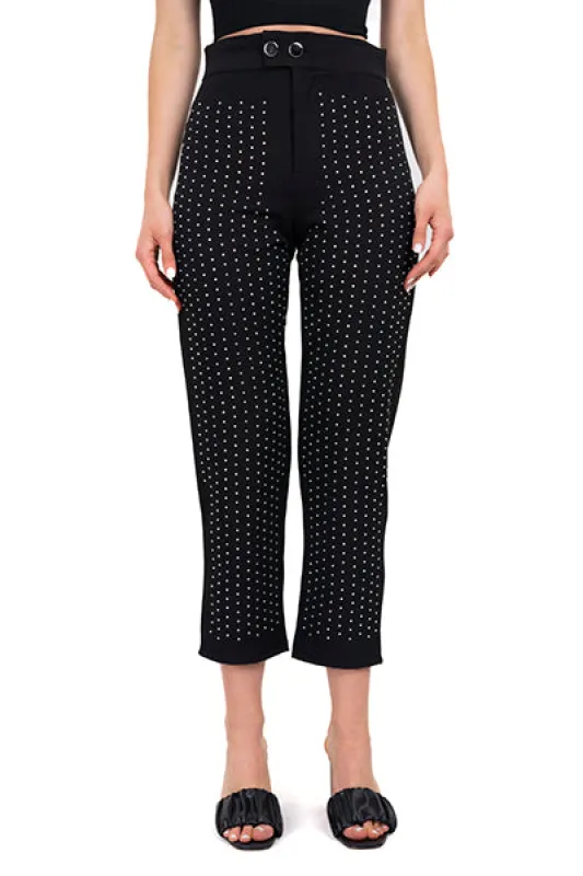 Pantalón recto brillos doble botón sold by Shasa