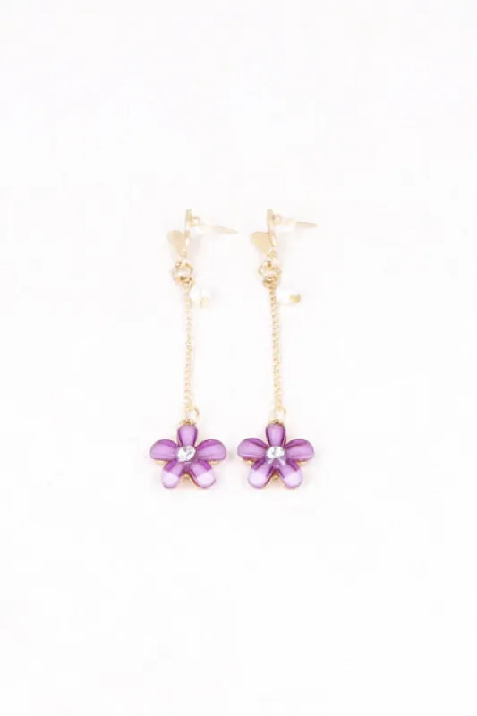 Aretes Flor Mariposa Cristal sold by Shasa