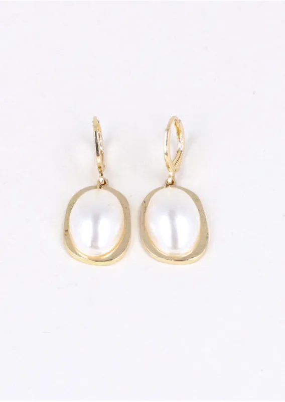 Arracadas Perla Plana sold by Shasa