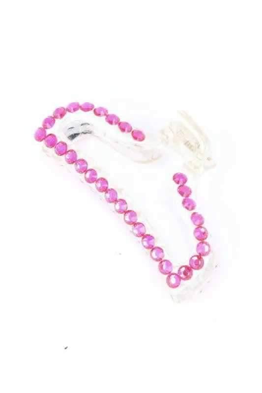 Pinza transparente rectangular brillos sold by Shasa