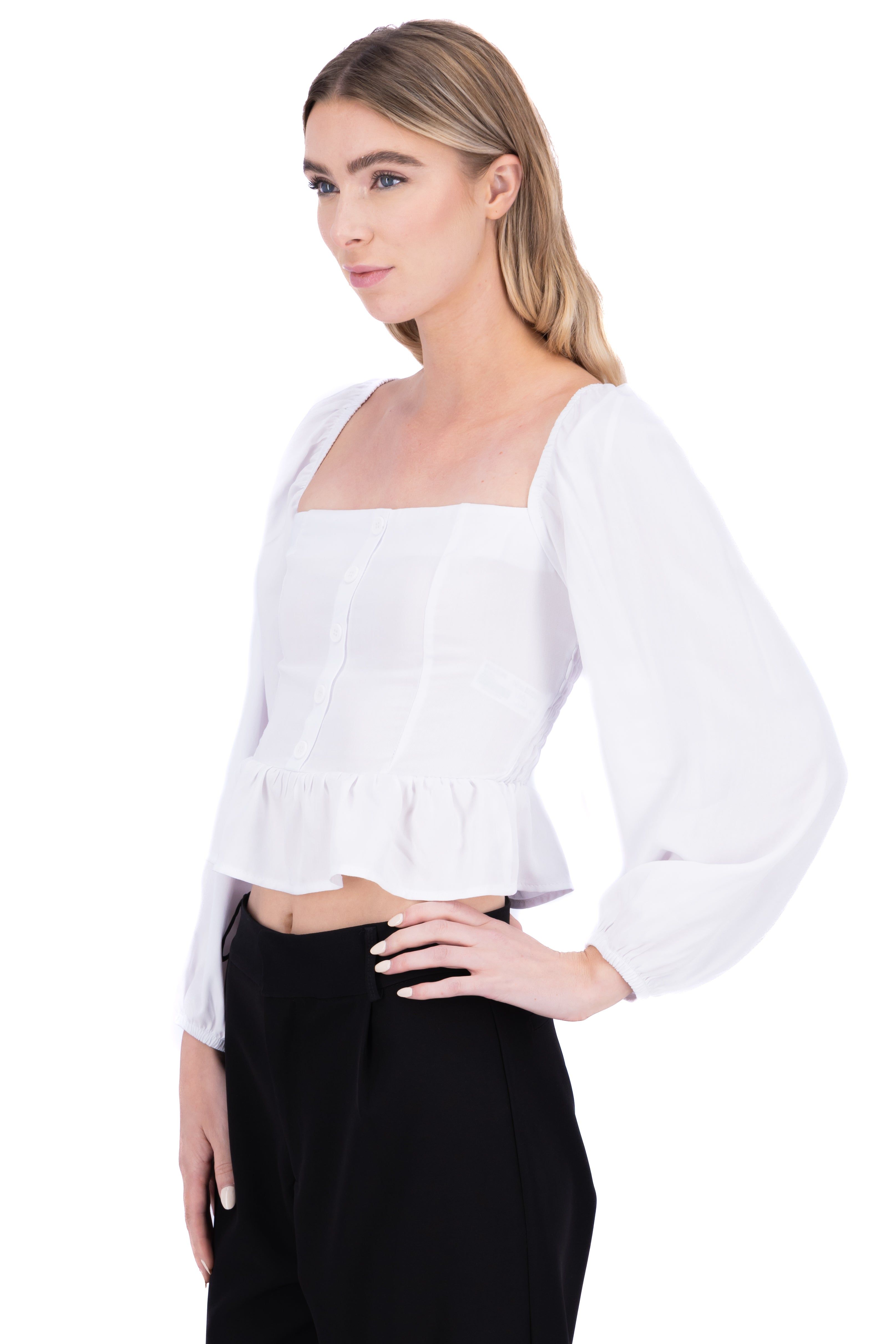 Blusa manga larga abullonada botones sold by Shasa product image thumbnail 3