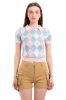 Top cuello polo rombos sold by Shasa
