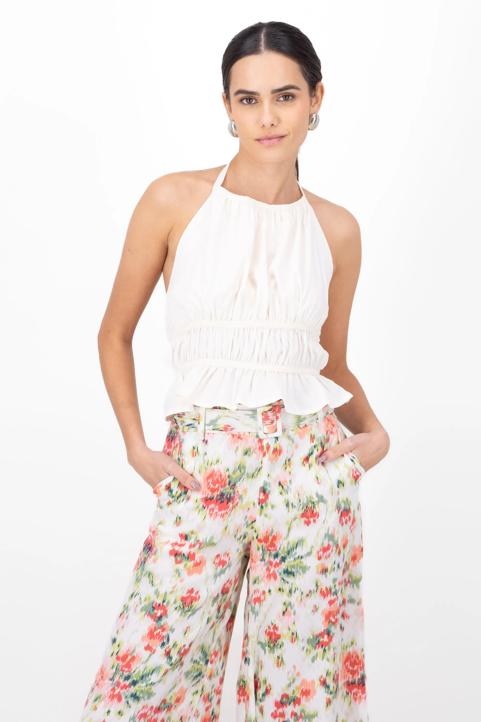 Blusa halter plisada con cintas Hpsters sold by Shasa