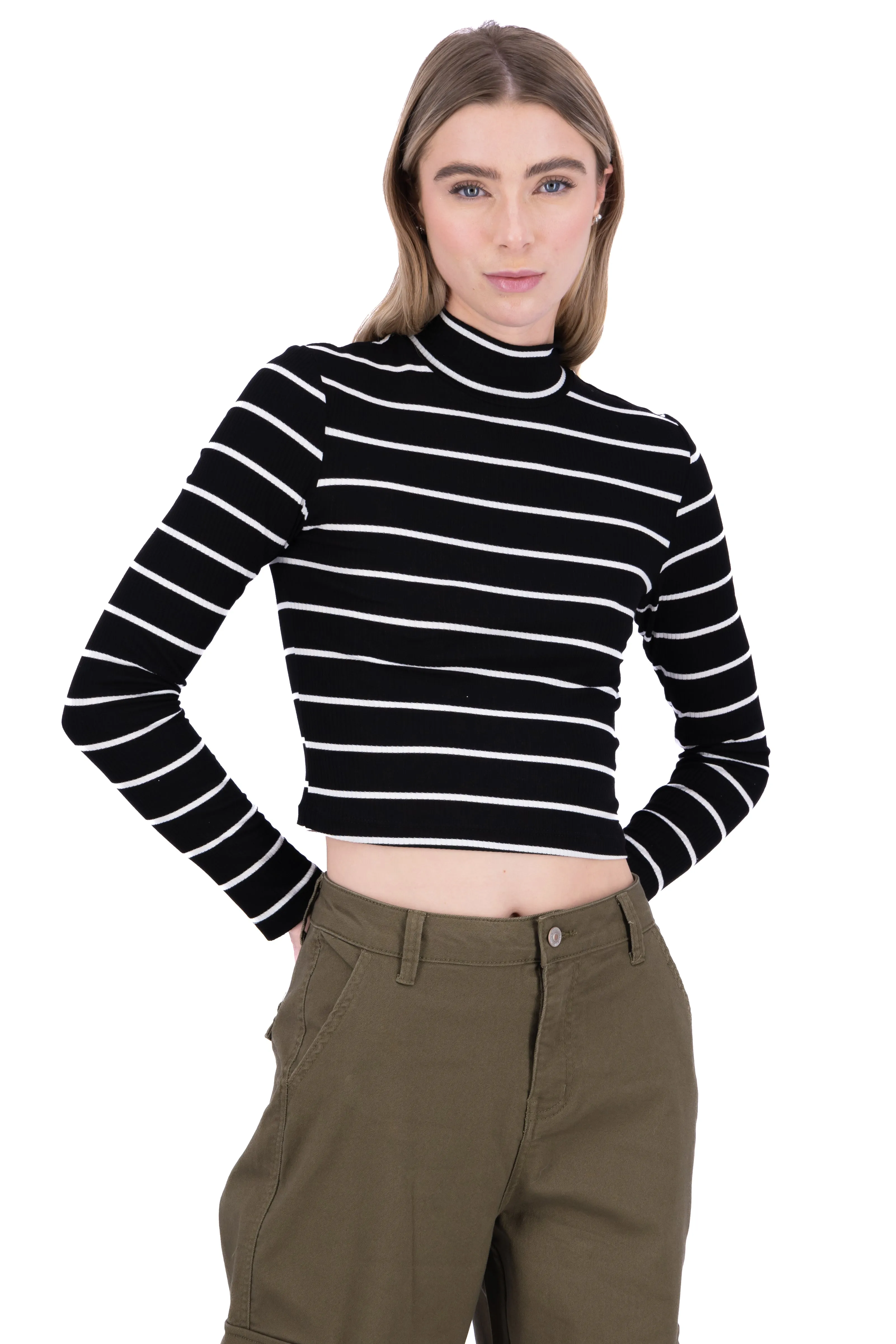 Top acanalado cuello alto líneas sold by Shasa product image thumbnail 2