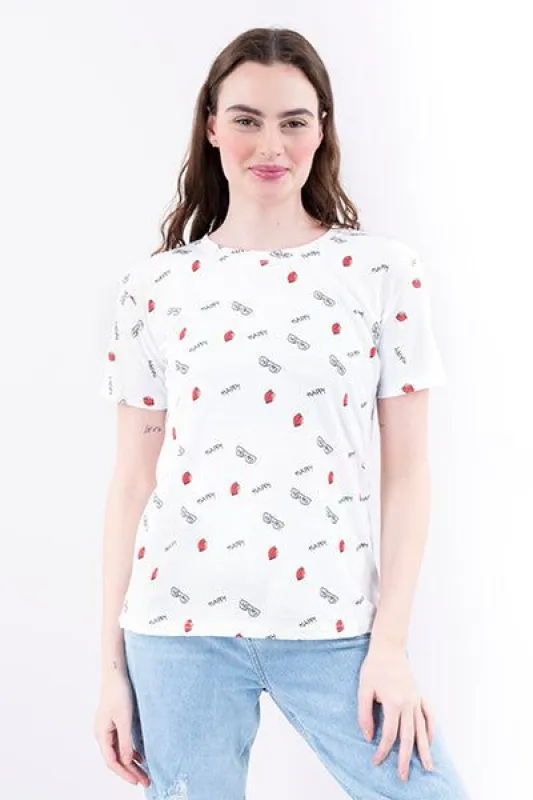 Playera estampado happy lentes sold by Shasa