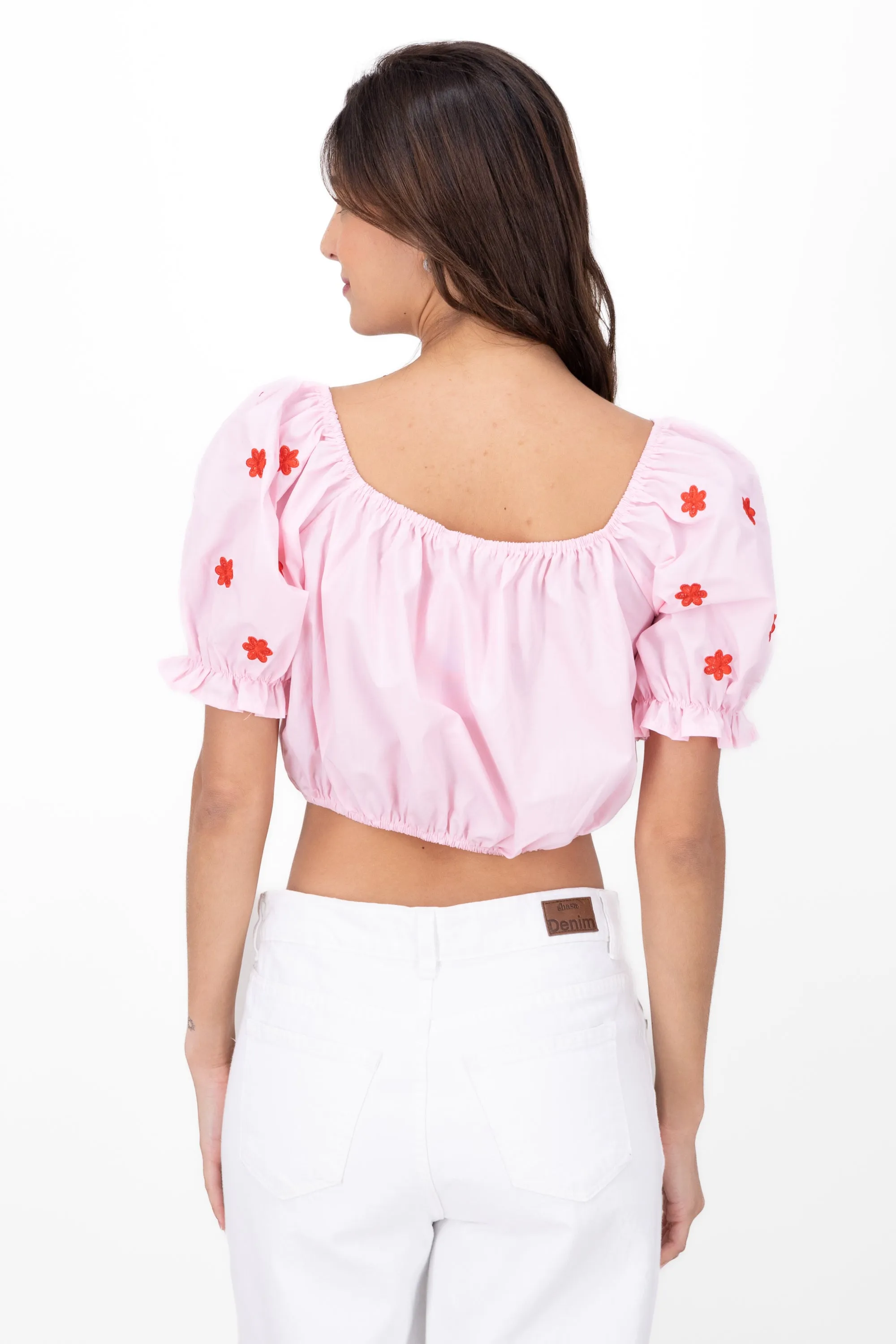 Blusa manga abullonada detalle bordado sold by Shasa product image thumbnail 4