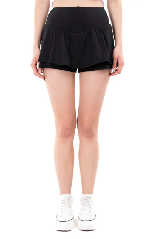 Falda short lisa cintura ancha sold by Shasa