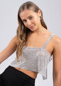 Top Crop Espalda Descubierta Brillos sold by Shasa