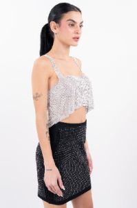 Top Crop Espalda Descubierta Brillos sold by Shasa