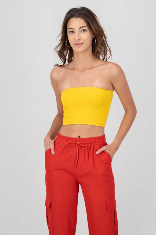 Top Tubo Strapless Rib sold by Shasa