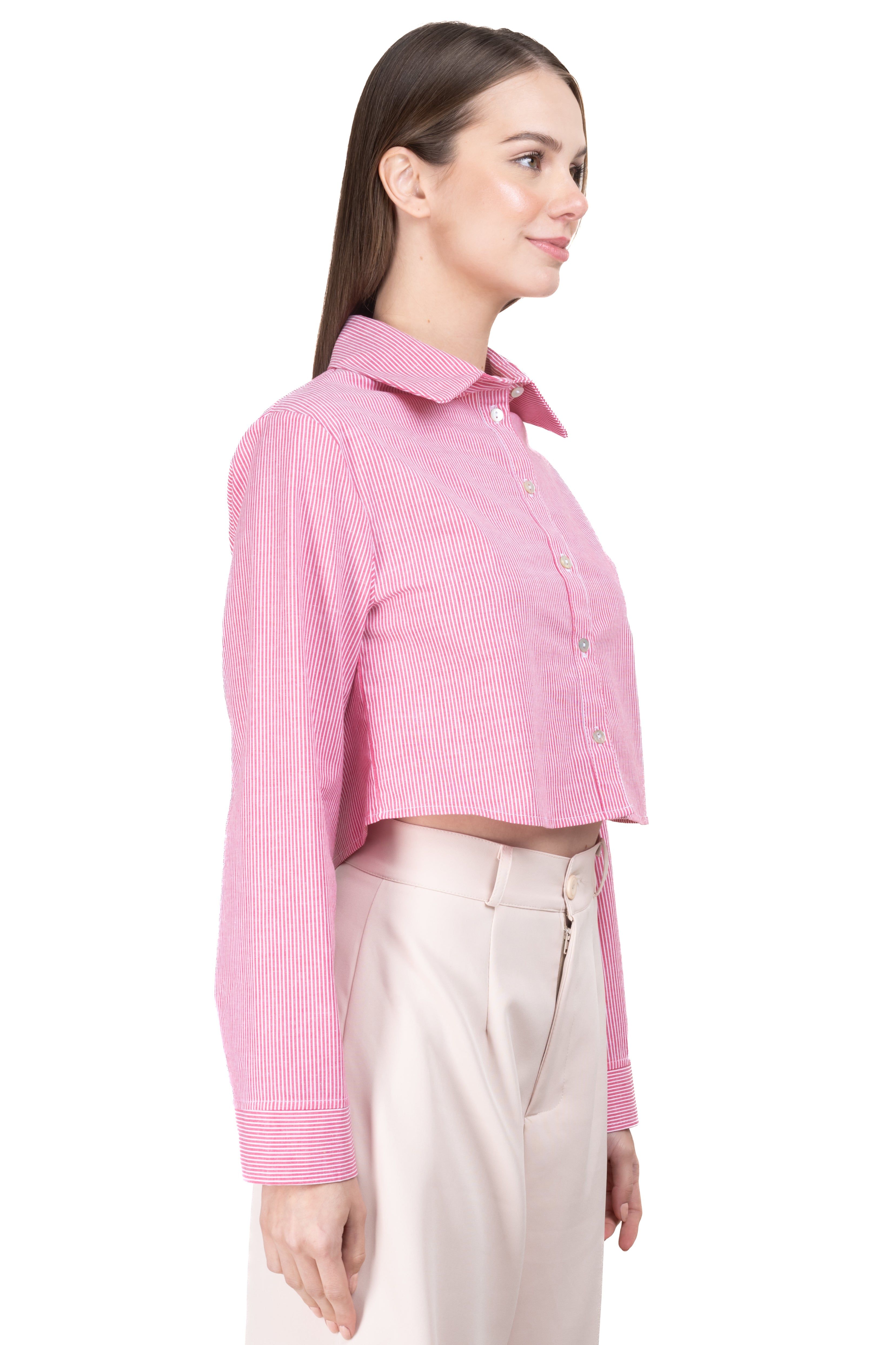 Camisa crop amplia rayas sold by Shasa product image thumbnail 3