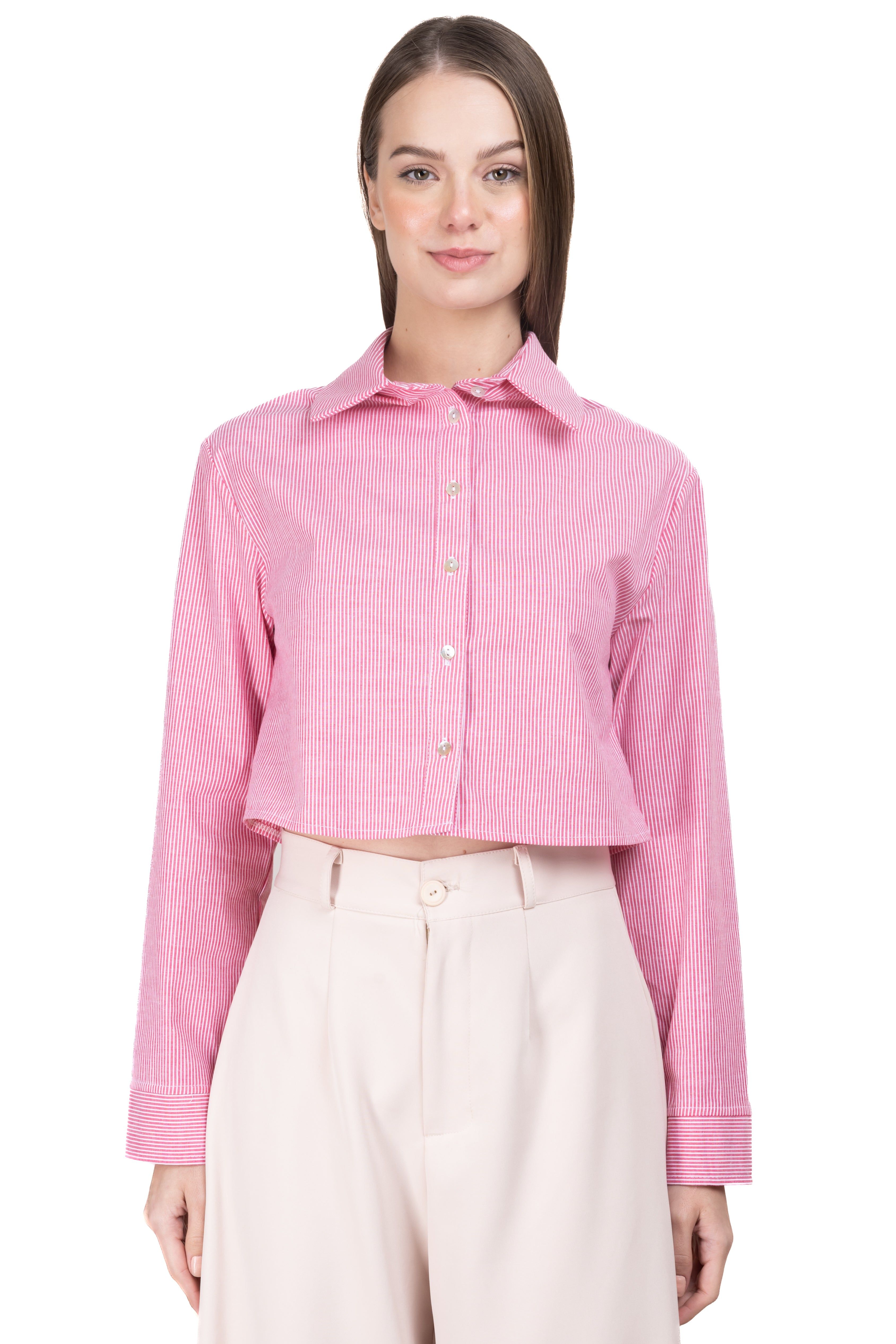 Camisa crop amplia rayas sold by Shasa product image thumbnail 2