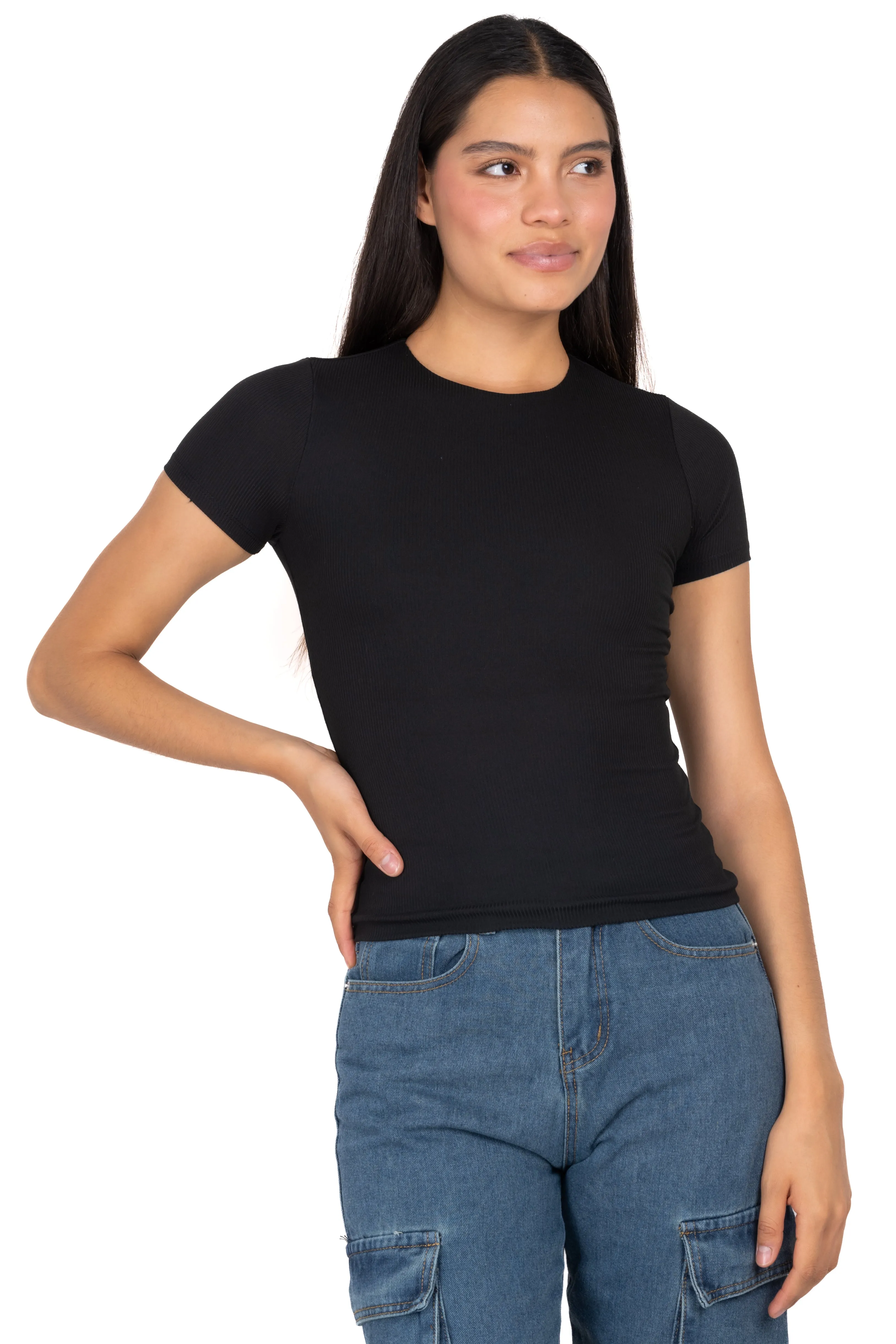 Top tejido doble manga corta sold by Shasa