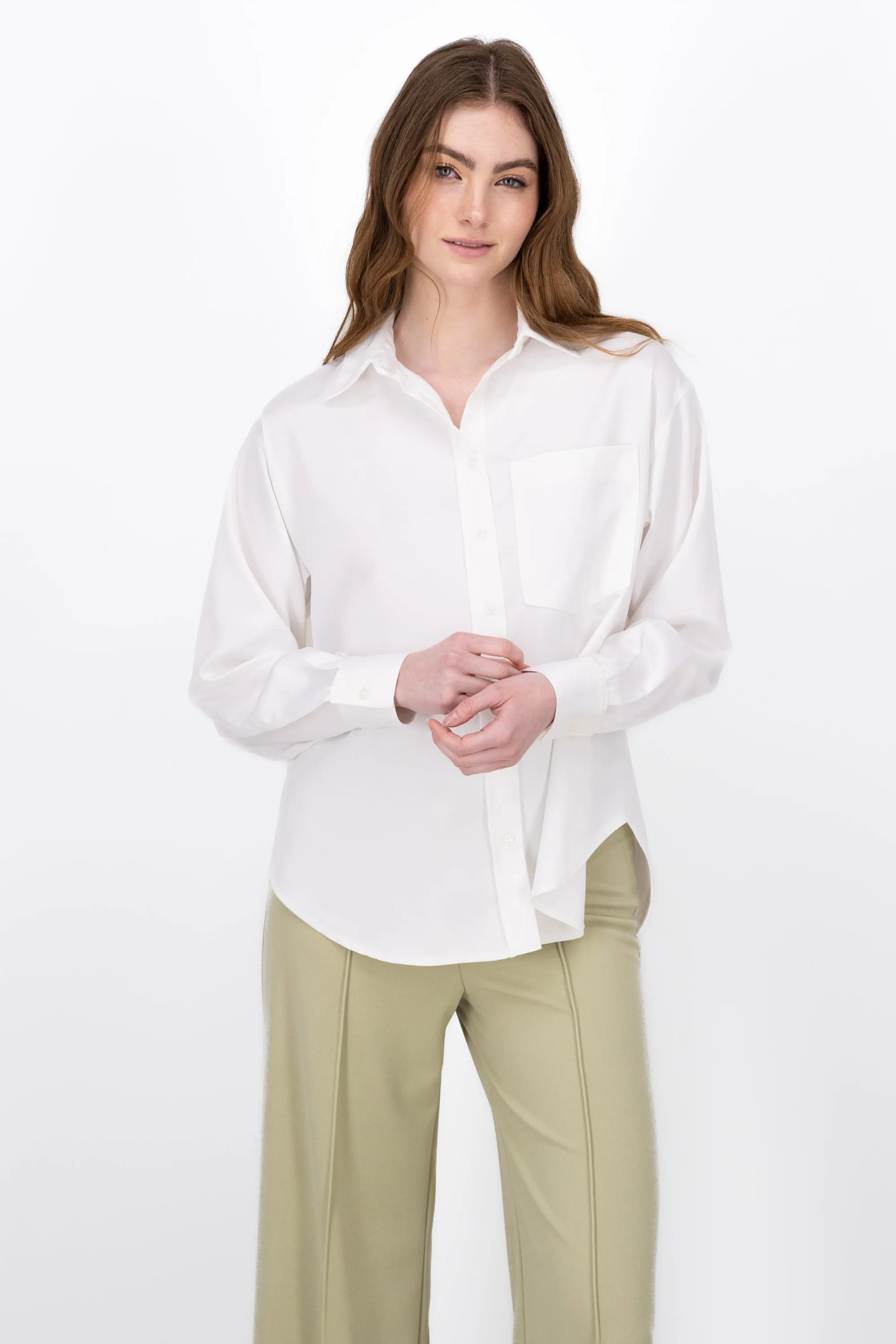 Camisa Larga Satin sold by Shasa