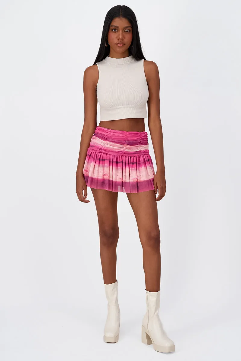 Falda mini mesh olanes sold by Shasa