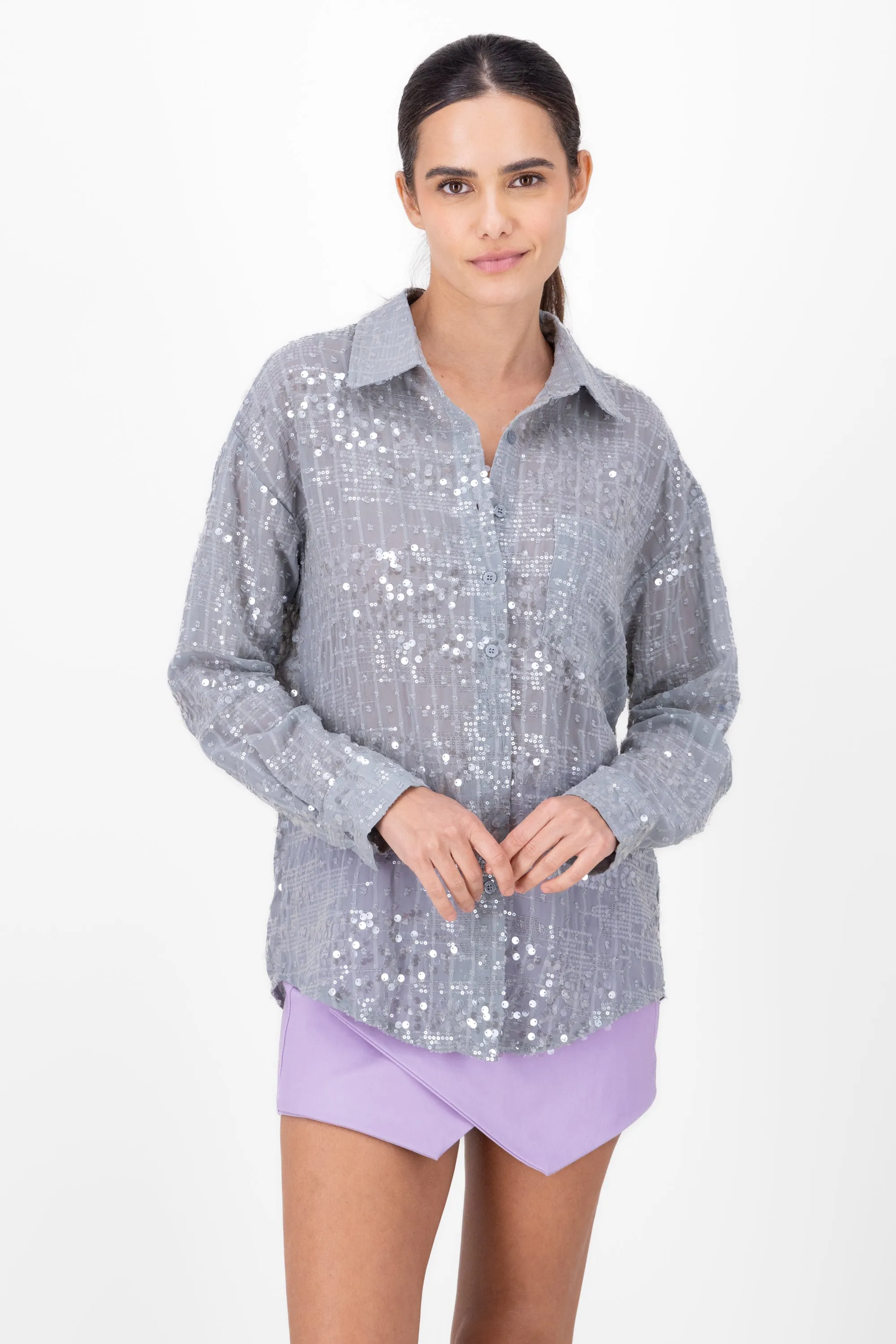 Camisa larga lentejuelas sold by Shasa product image thumbnail 2