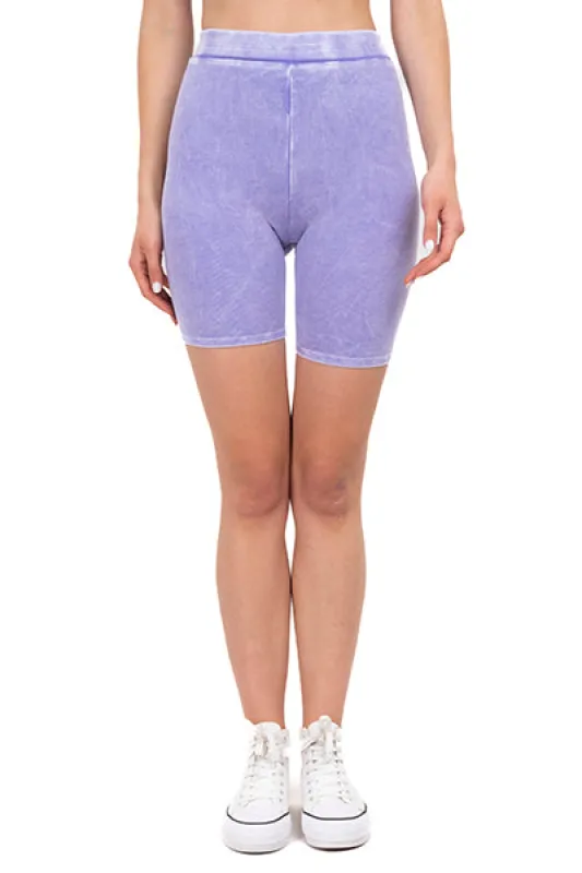 Short biker acanalado tie dye sold by Shasa