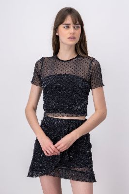 Blusa mesh polka dots brillos sold by Shasa