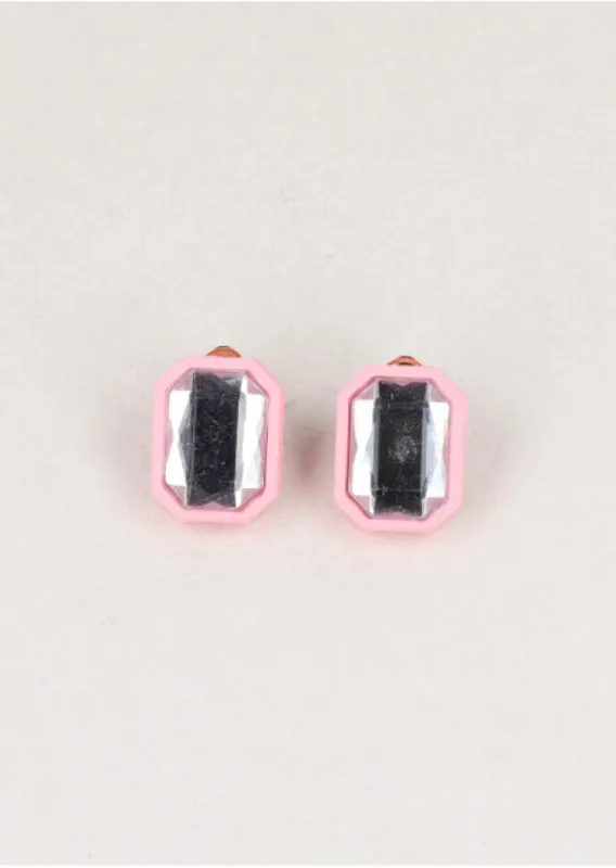 Aretes Cuadro Color Cristal sold by Shasa