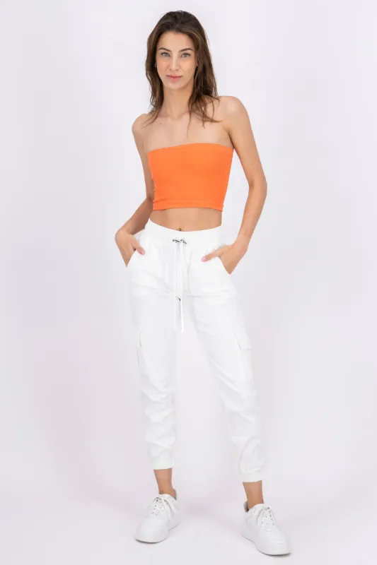 Jeans cargo con resorte y jareta sold by Shasa