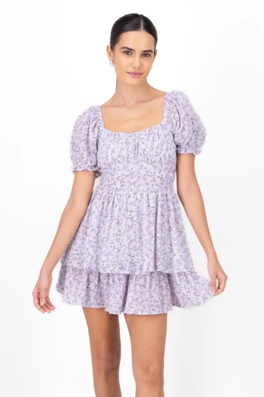 Vestido olanes flores textura sold by Shasa
