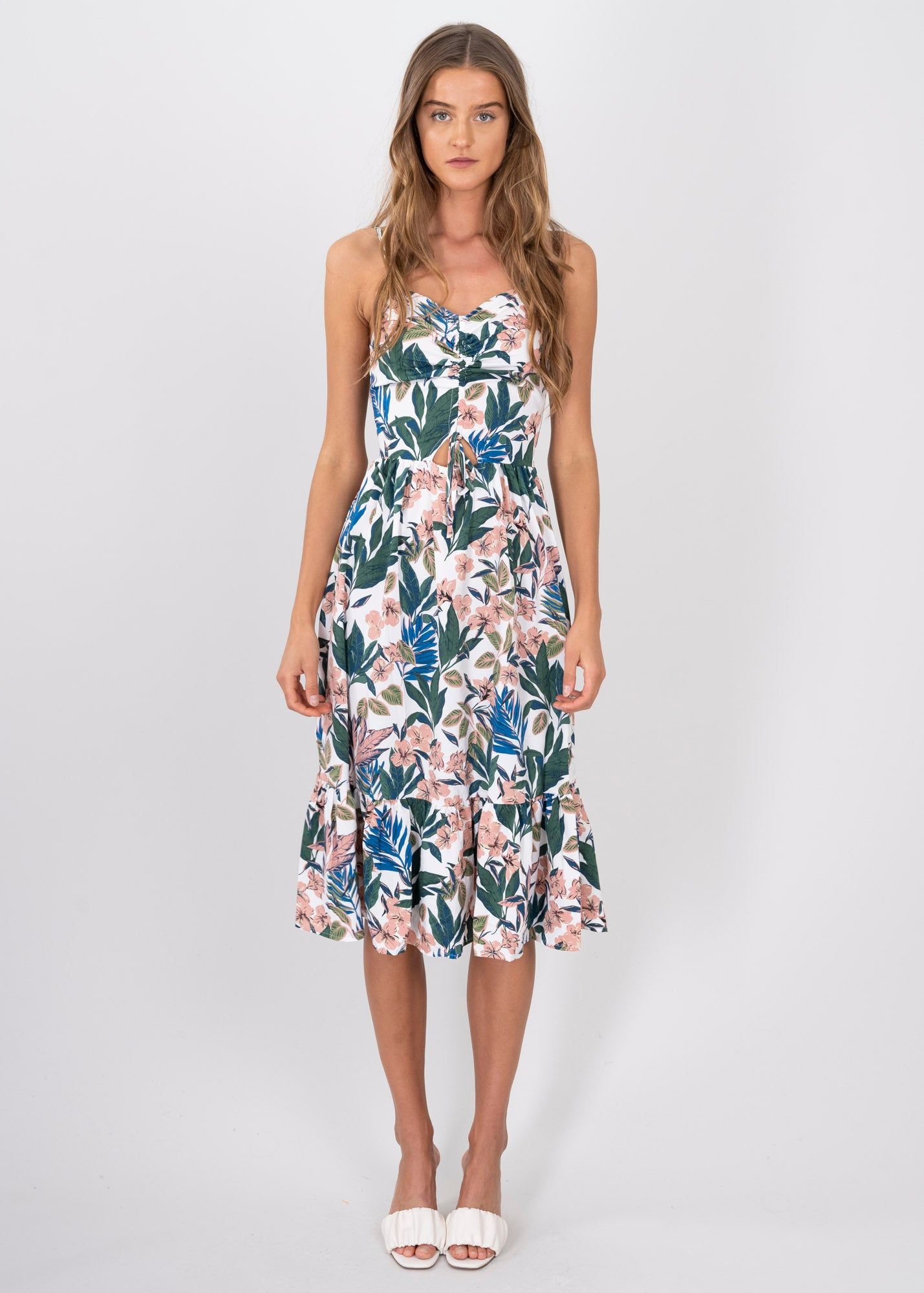 Vestido Maxi Abertura Abdomen Estampado Tropical sold by Shasa product image thumbnail 2