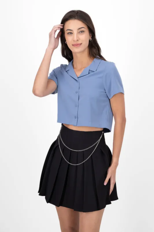 Camisa Crop Amplia Manga Corta sold by Shasa