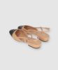 Flat slingback contraste en punta sold by Shasa