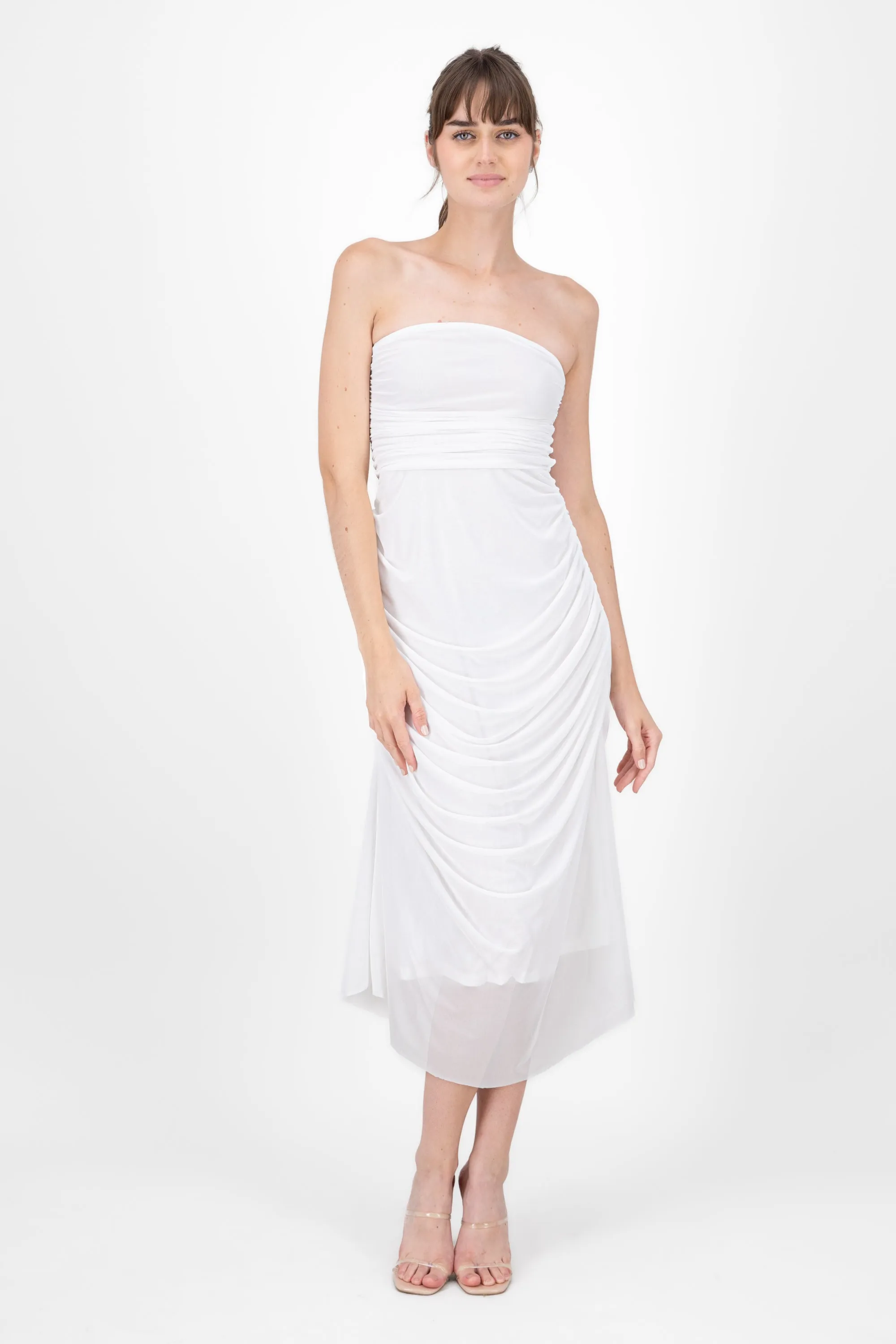 Maxi Vestido Liso Mesh Strapless sold by Shasa product image thumbnail 2